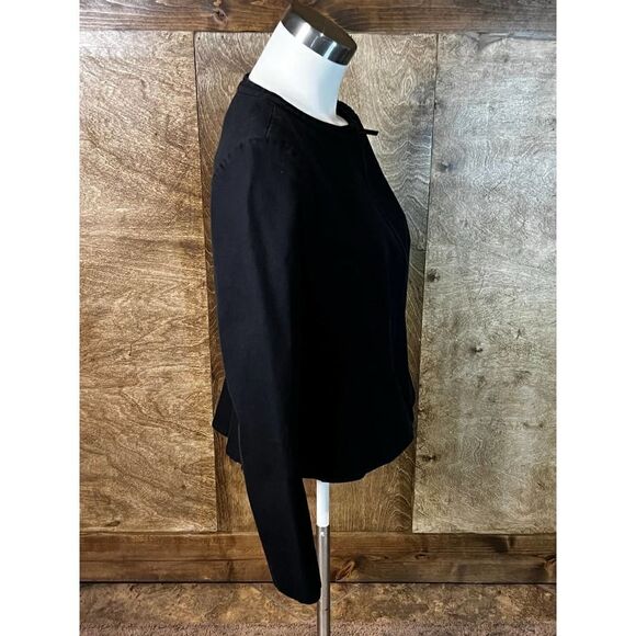Women's Halogen Black 100% Cotton Jacket Petite Small - Picture 4 of 6